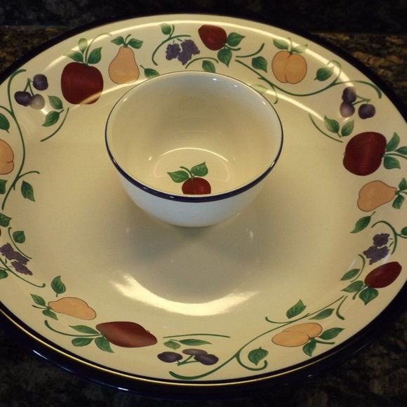Princess House Orchard Medley 2 pc. Chip and Dip Set - Picture 1 of 13
